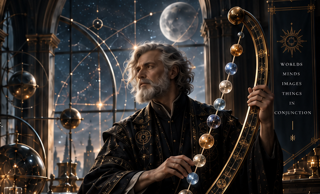 A contemplative astronomical chamber of correspondence and symbolic relation.